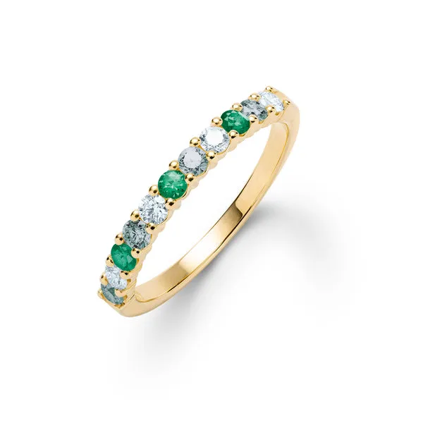 Personalized Rosecliff Birthstone Stackable Ring in 14k Gold sold by Haverhill