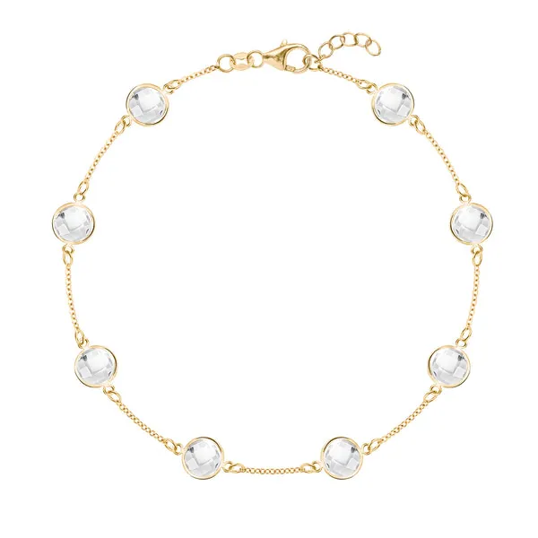 Personalized Grand 8 Birthstone Bracelet in 14k Gold sold by Haverhill