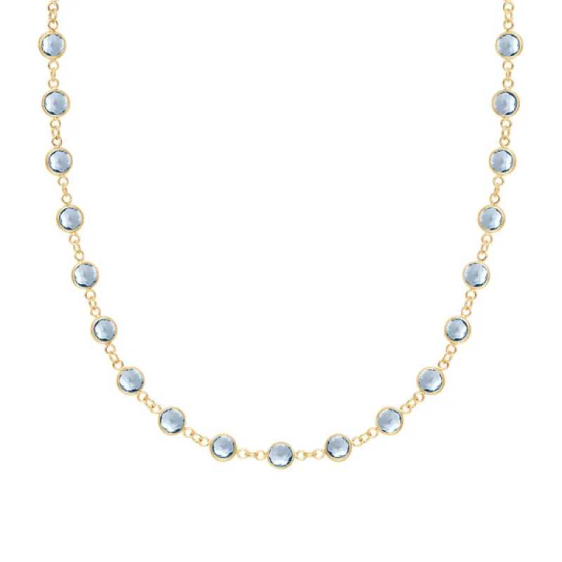 Personalized Newport Birthstone Necklace in 14k Gold sold by Haverhill