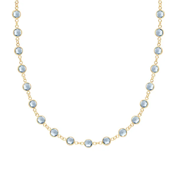 Personalized Newport Birthstone Necklace in 14k Gold sold by Haverhill