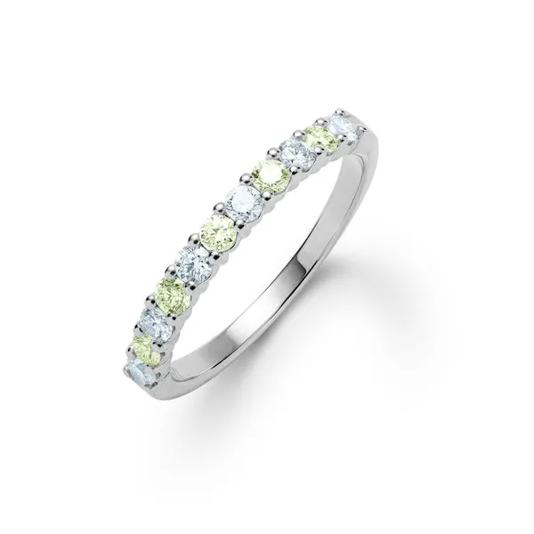 Personalized Rosecliff Birthstone Stackable Ring in 14k Gold sold by Haverhill
