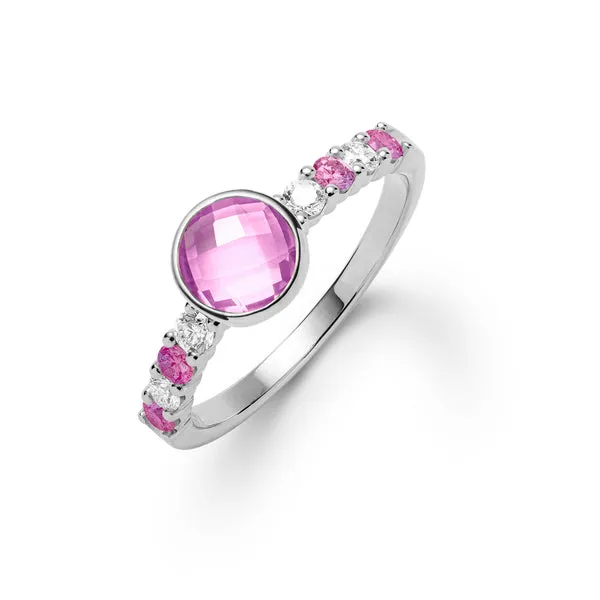 Rosecliff Grand Pink Sapphire Ring in 14k Gold (October) sold by Haverhill