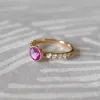Rosecliff Grand Pink Sapphire Ring in 14k Gold (October) sold by Haverhill