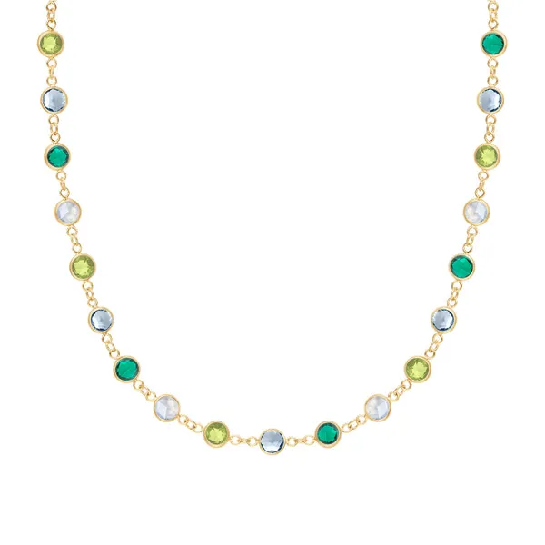 Personalized Newport Birthstone Necklace in 14k Gold sold by Haverhill