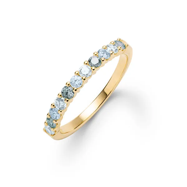 Personalized Rosecliff Birthstone Stackable Ring in 14k Gold sold by Haverhill