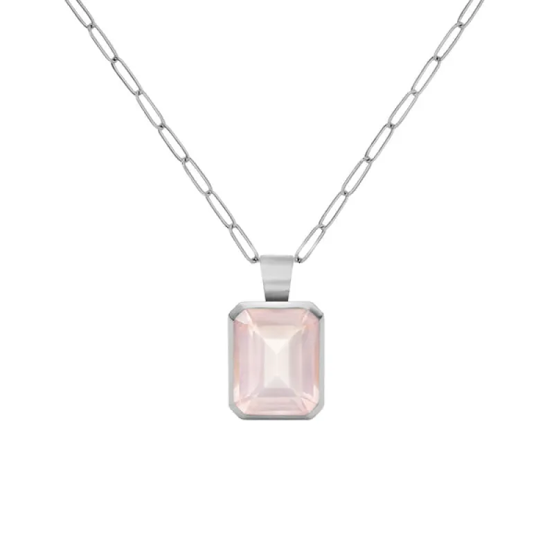 Warren Rose Quartz Pendant in 14k Gold (October) sold by Haverhill