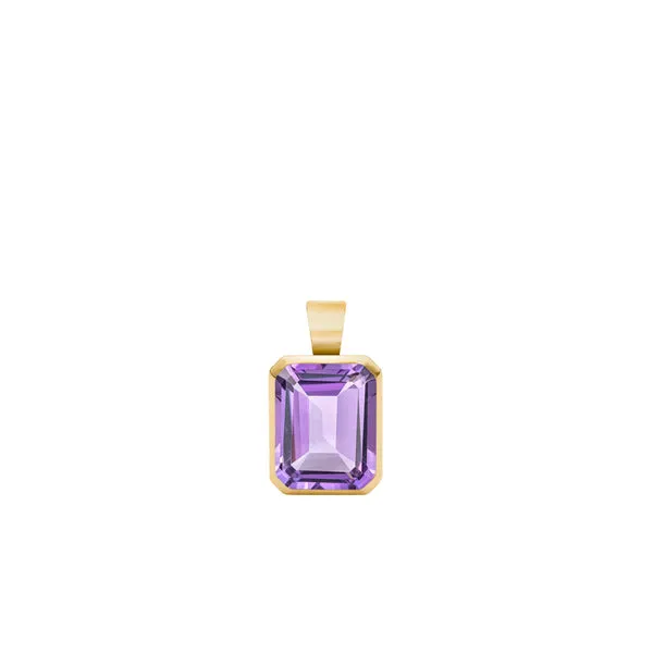 Warren Amethyst Pendant in 14k Gold (February) sold by Haverhill