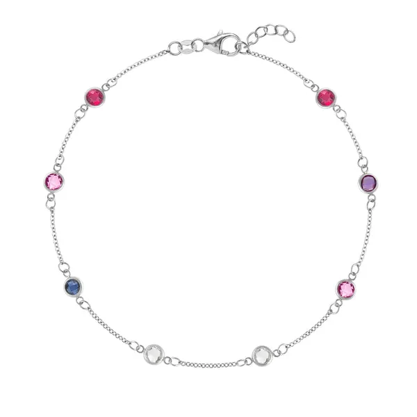 Personalized Classic 8 Birthstone Bracelet in 14k Gold sold by Haverhill