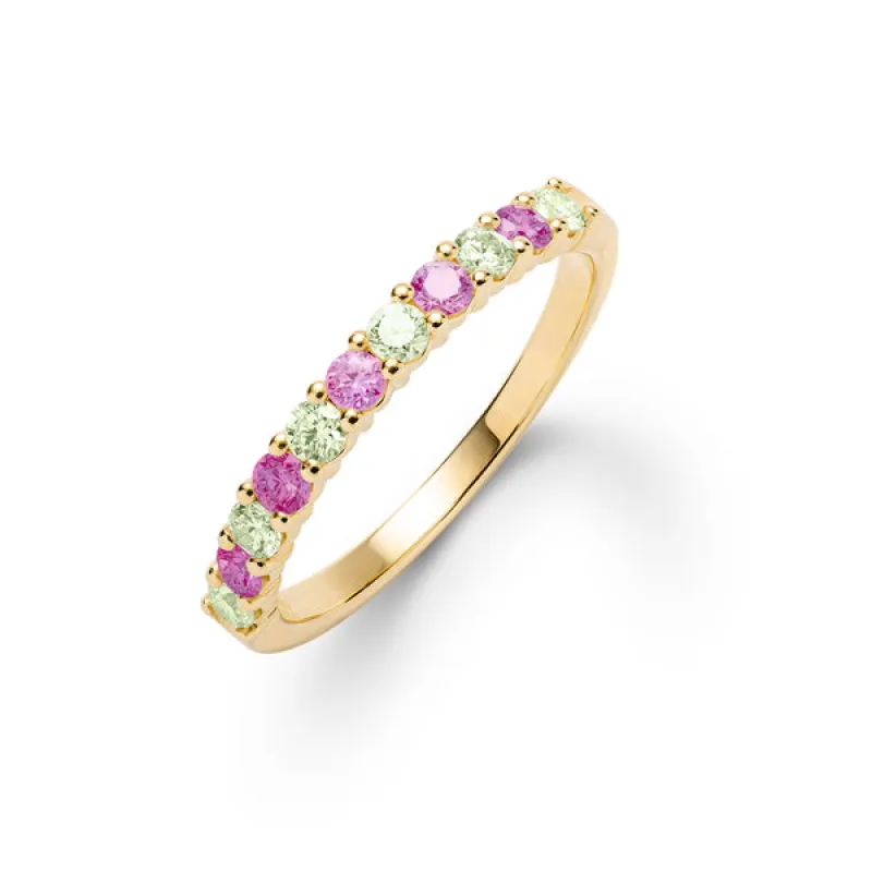 Personalized Rosecliff Birthstone Stackable Ring in 14k Gold sold by Haverhill