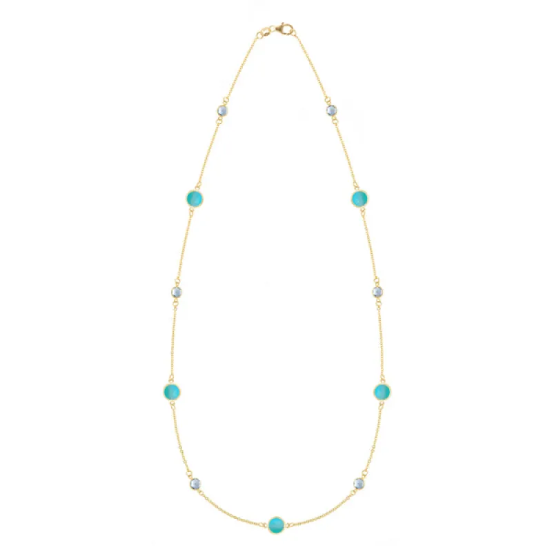 Personalized Bayberry Grand & Classic 11 Stone Necklace in 14k Gold sold by Haverhill
