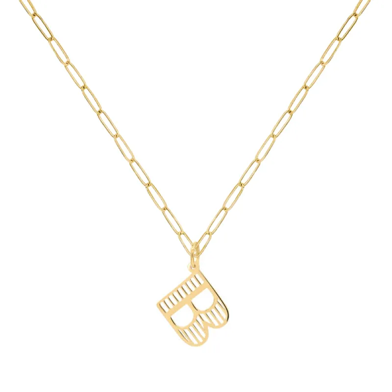 Personalized Essex Letter Pendant in 14k Gold sold by Haverhill