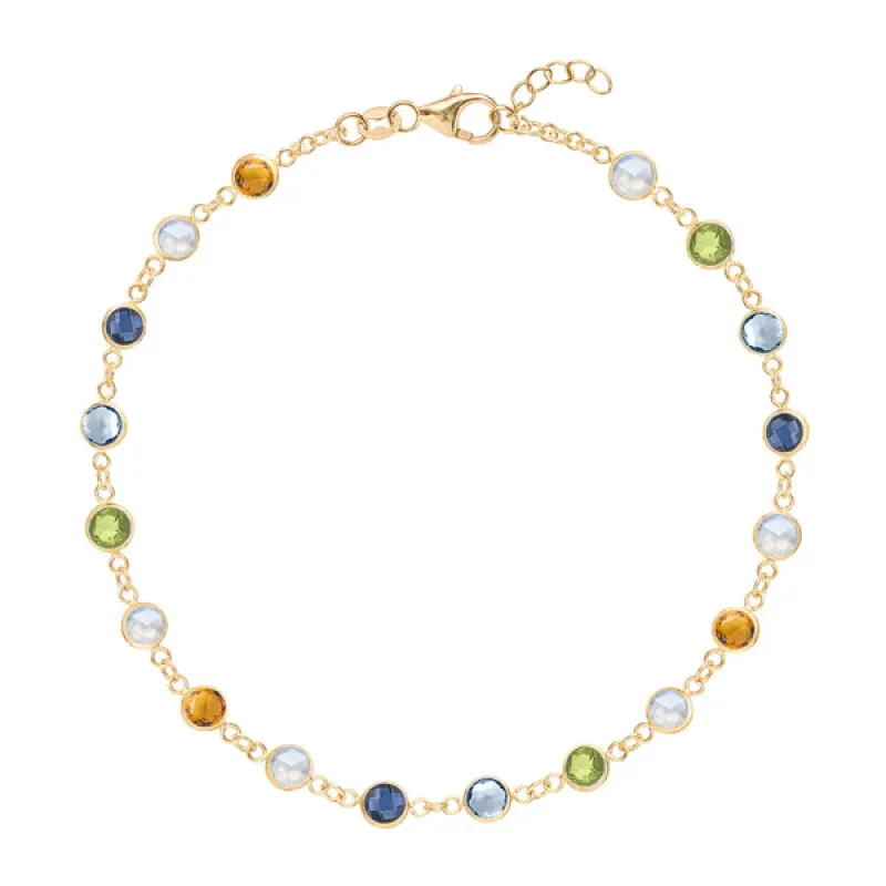 Personalized Newport Birthstone Bracelet in 14k Gold sold by Haverhill