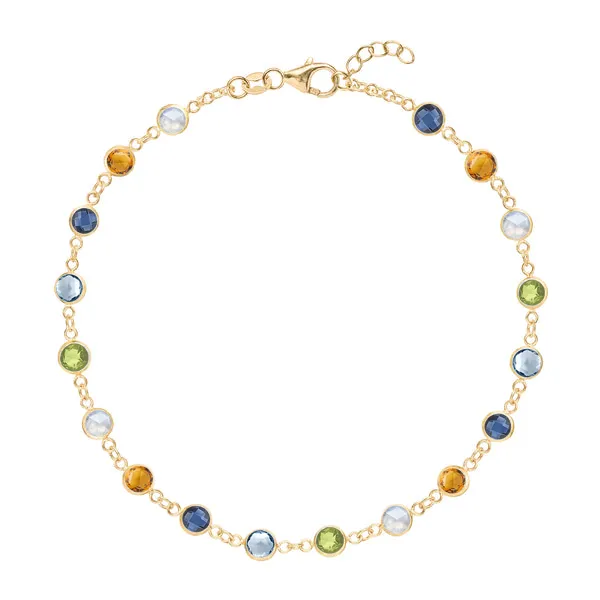 Personalized Newport Birthstone Bracelet in 14k Gold sold by Haverhill