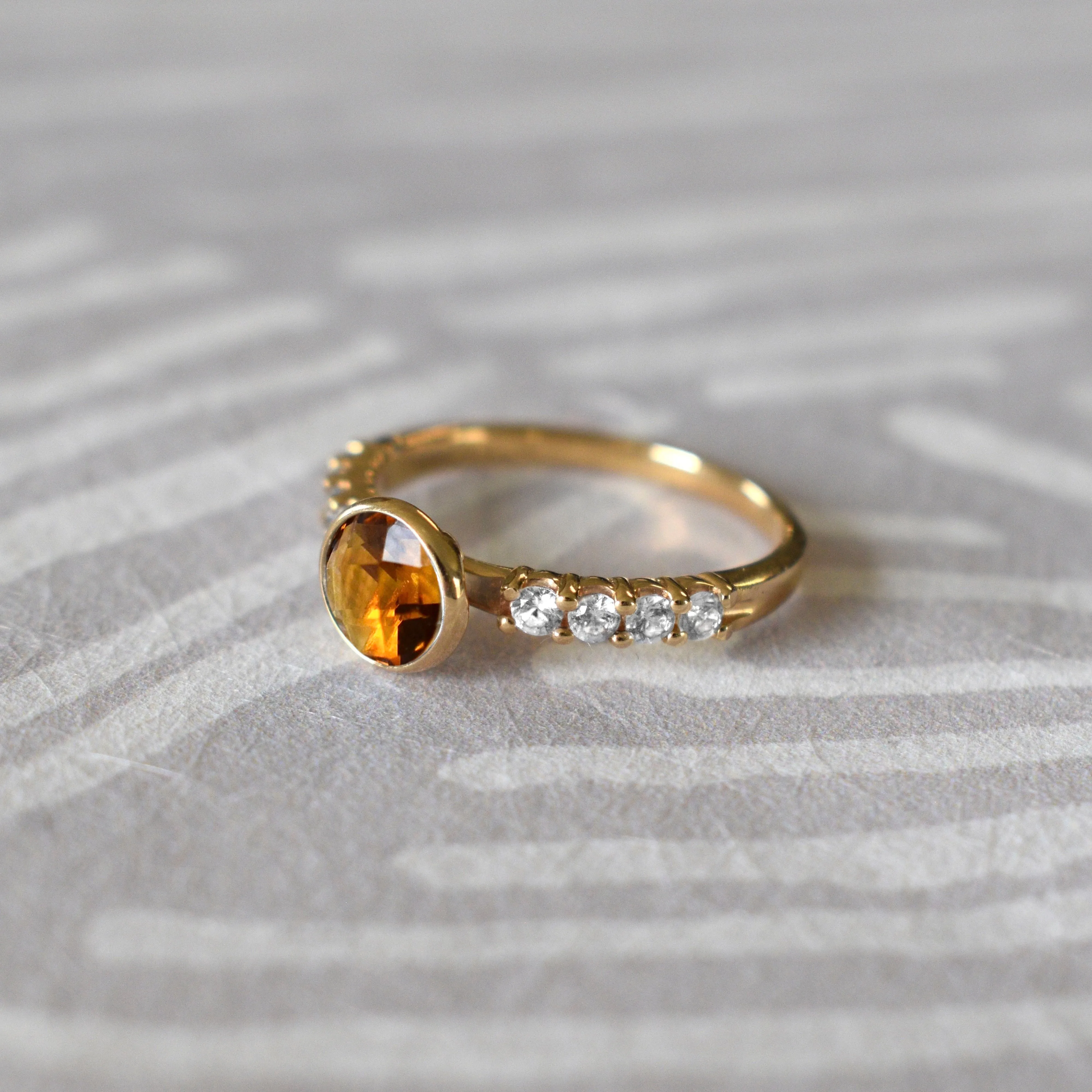 Rosecliff Grand Citrine Ring in 14k Gold (November) sold by Haverhill product image thumbnail 3