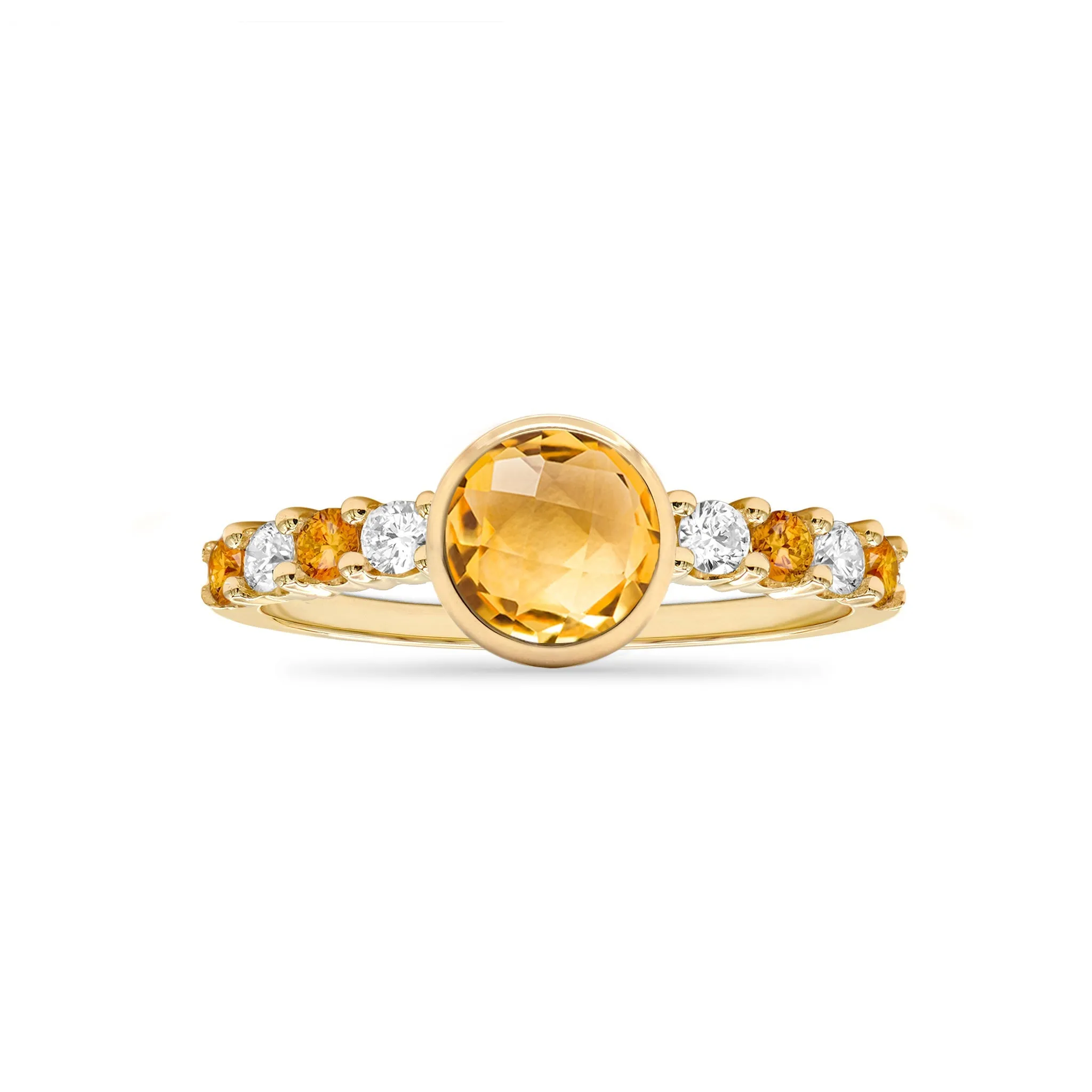 Rosecliff Grand Citrine Ring in 14k Gold (November) sold by Haverhill product image thumbnail 4