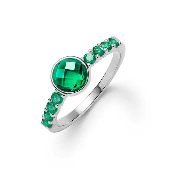 Rosecliff Grand Emerald Ring in 14k Gold (May) sold by Haverhill