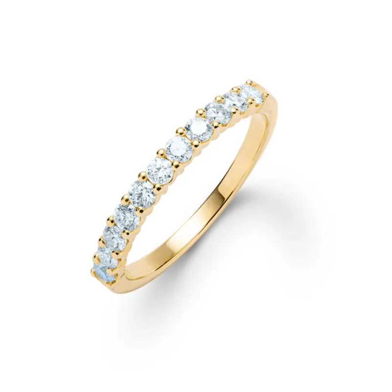 Personalized Rosecliff Birthstone Stackable Ring in 14k Gold sold by Haverhill