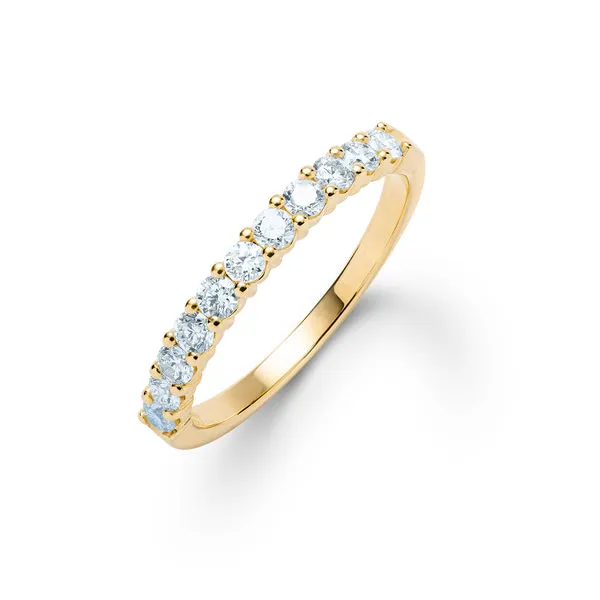 Personalized Rosecliff Birthstone Stackable Ring in 14k Gold sold by Haverhill