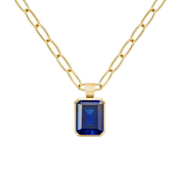 Personalized Warren Birthstone Pendant in 14k Gold sold by Haverhill