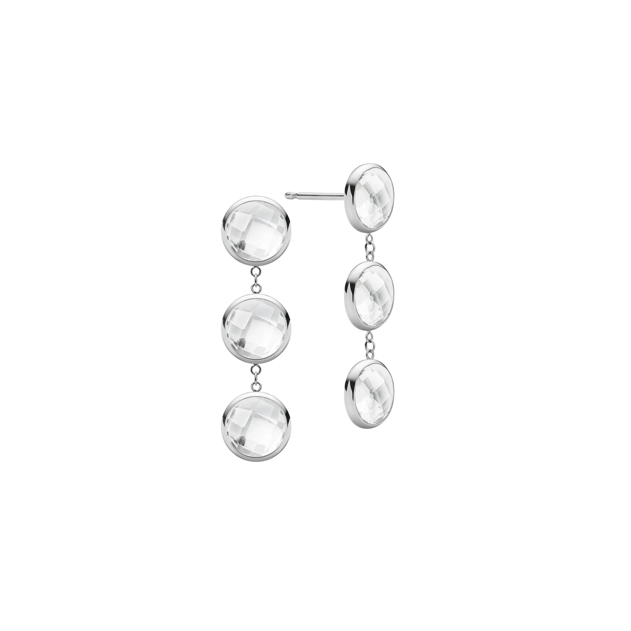 Personalized Newport Grand 3 Birthstone Earrings in 14k Gold sold by Haverhill product image thumbnail 5