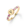 Personalized Rosecliff Letter Ring in 14k Gold sold by Haverhill