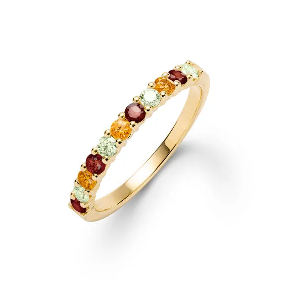 Personalized Rosecliff Birthstone Stackable Ring in 14k Gold sold by Haverhill