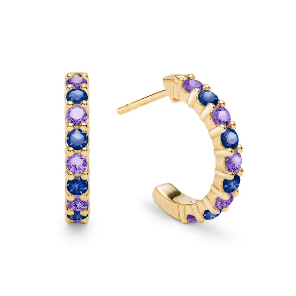 Personalized Rosecliff Birthstone Earrings in 14k Gold sold by Haverhill