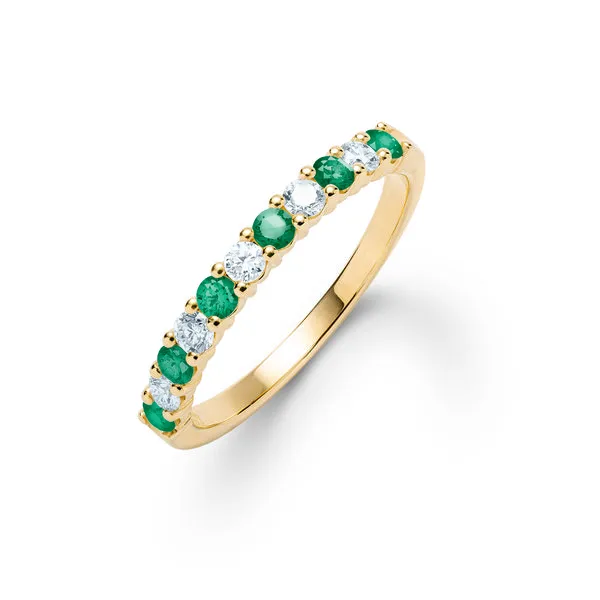 Personalized Rosecliff Birthstone Stackable Ring in 14k Gold sold by Haverhill