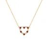 Personalized Rosecliff Small Heart Birthstone Necklace in 14k Gold sold by Haverhill