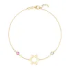 Personalized Classic Star of David & 2 Birthstone Bracelet in 14k Gold sold by Haverhill