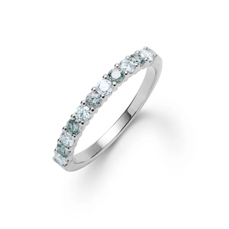 Personalized Rosecliff Birthstone Stackable Ring in 14k Gold sold by Haverhill