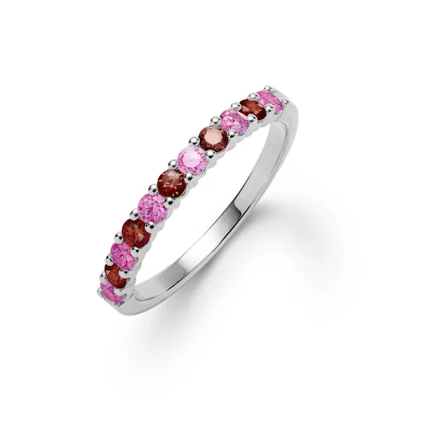 Personalized Rosecliff Birthstone Stackable Ring in 14k Gold sold by Haverhill