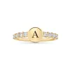 Personalized Rosecliff Letter Ring in 14k Gold sold by Haverhill