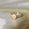 Personalized Rosecliff Letter Ring in 14k Gold sold by Haverhill