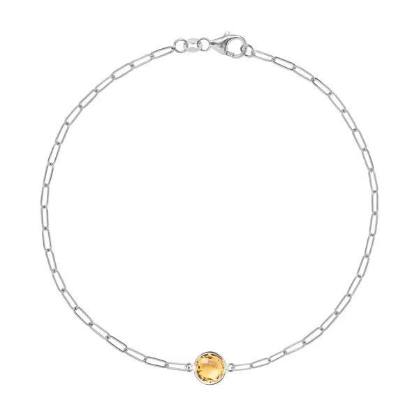 Personalized Grand 1 Birthstone Adelaide Mini Bracelet in 14k Gold sold by Haverhill