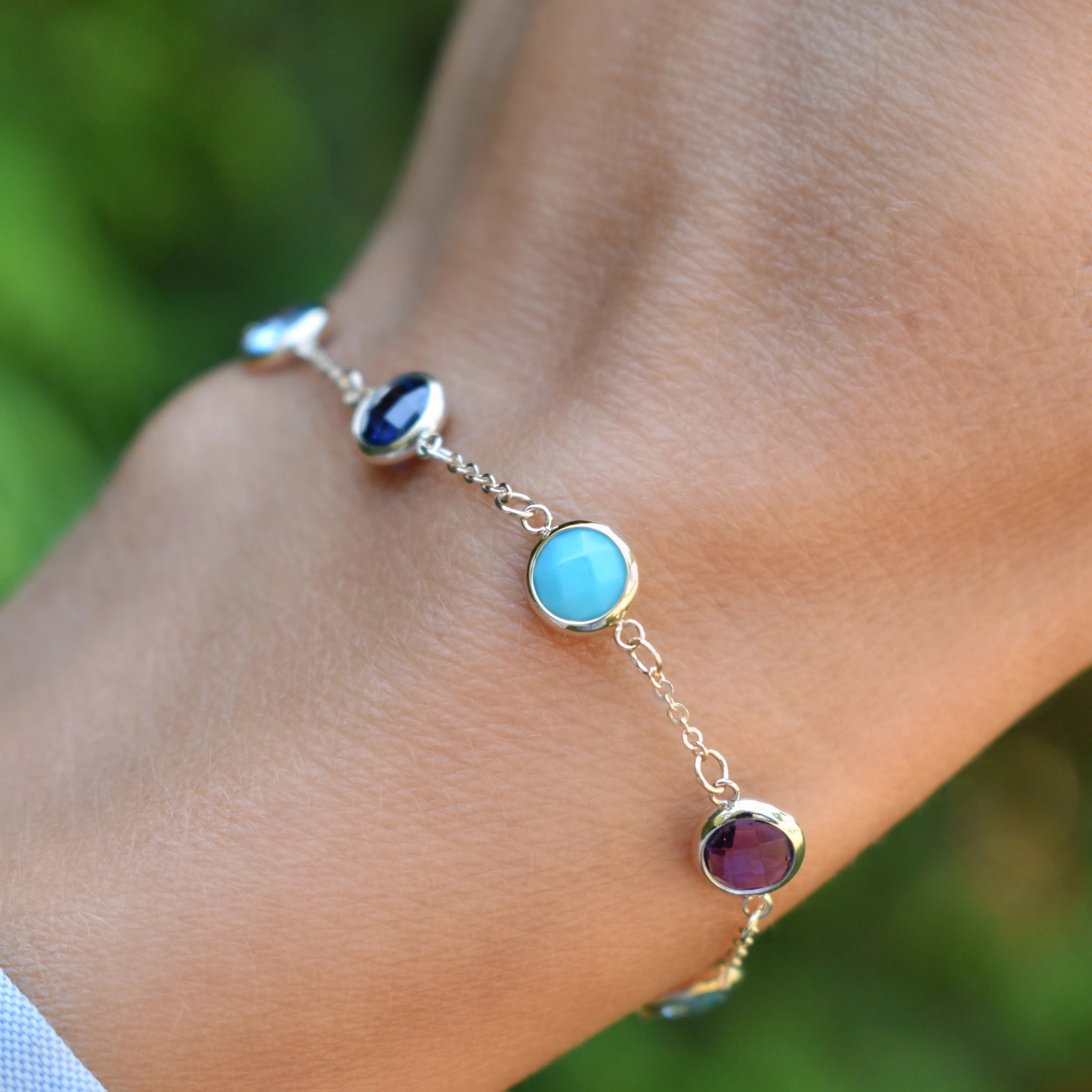 Personalized Grand 8 Birthstone Bracelet in 14k Gold sold by Haverhill product image thumbnail 3