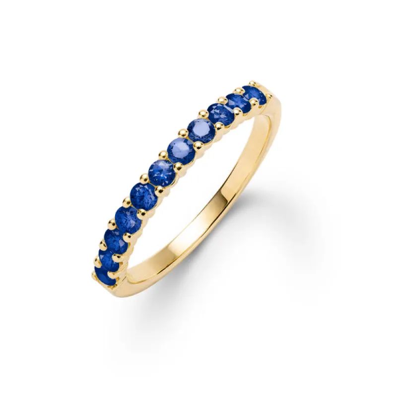 Personalized Rosecliff Birthstone Stackable Ring in 14k Gold made by Haverhill