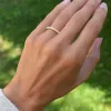 Personalized Rosecliff Birthstone Stackable Ring in 14k Gold sold by Haverhill