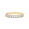 Personalized Rosecliff Birthstone Stackable Ring in 14k Gold sold by Haverhill