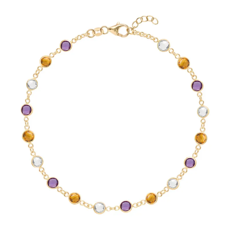 Personalized Newport Birthstone Bracelet in 14k Gold sold by Haverhill