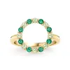 Personalized Rosecliff Circle Birthstone Ring in 14k Gold sold by Haverhill