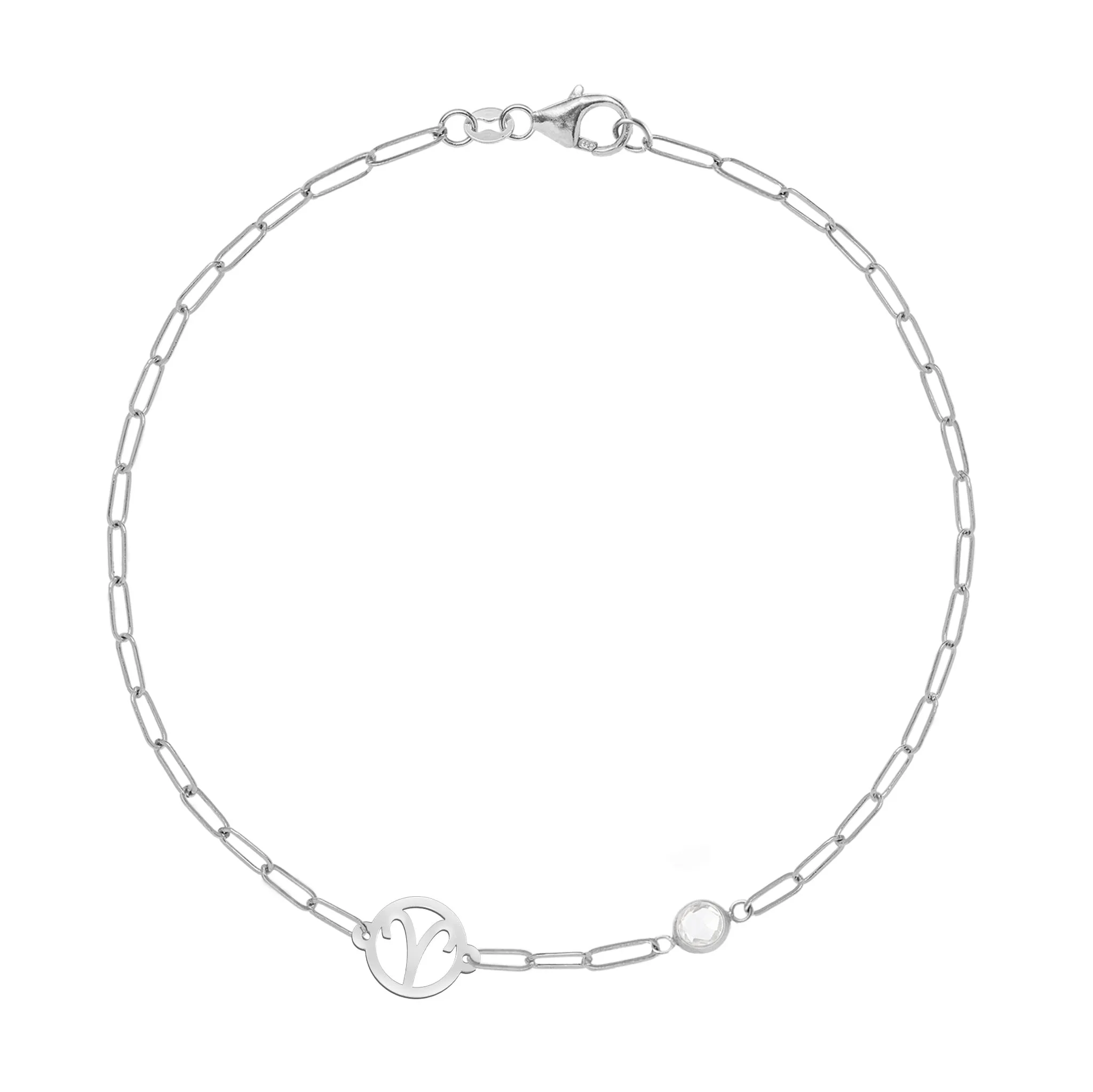 Personalized Zodiac & Birthstone Adelaide Mini Bracelet in 14k Gold sold by Haverhill product image thumbnail 5