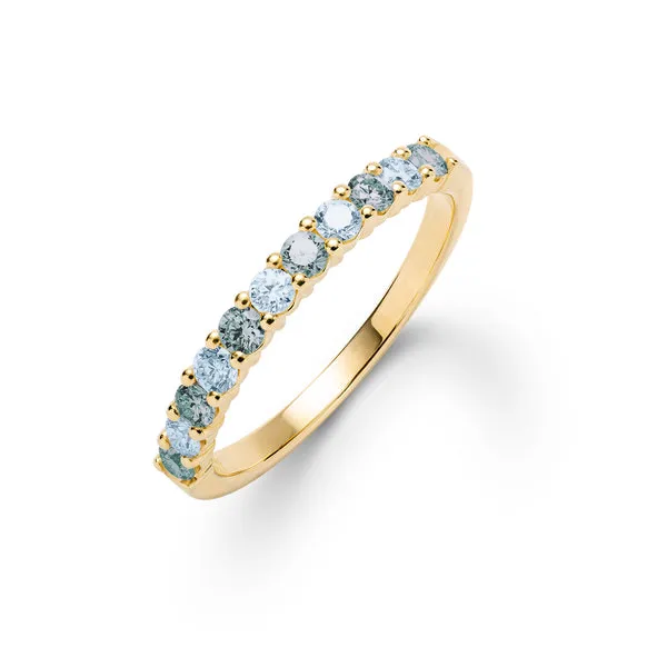Personalized Rosecliff Birthstone Stackable Ring in 14k Gold sold by Haverhill
