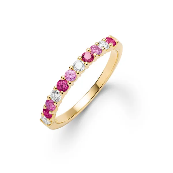 Personalized Rosecliff Birthstone Stackable Ring in 14k Gold sold by Haverhill