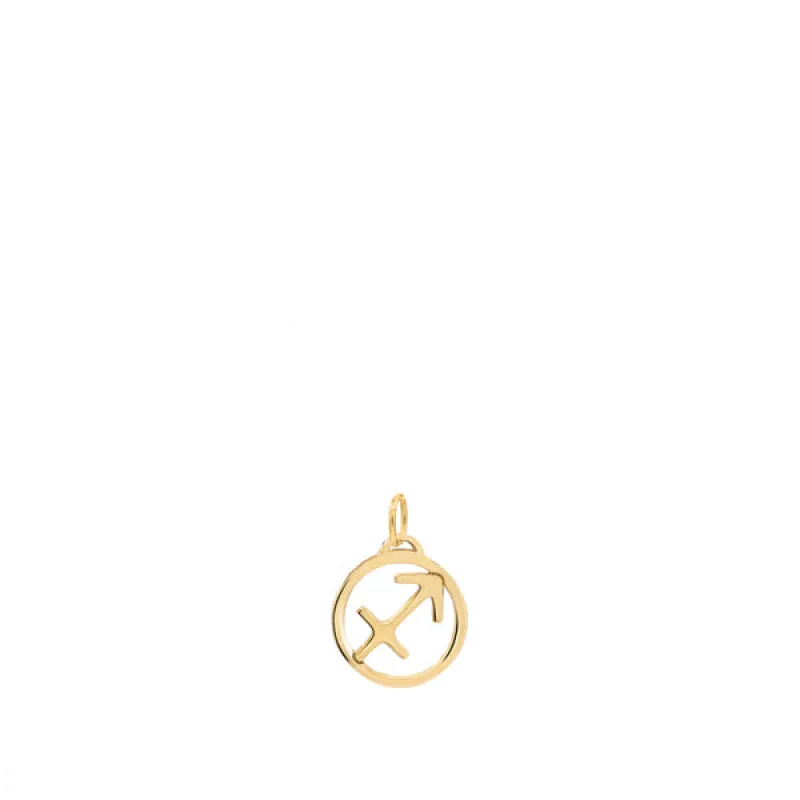 Personalized Zodiac Pendant in 14k Gold sold by Haverhill