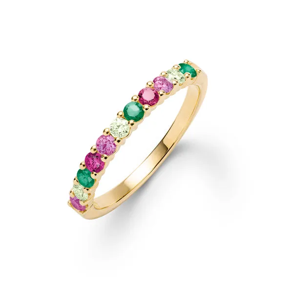 Personalized Rosecliff Birthstone Stackable Ring in 14k Gold sold by Haverhill
