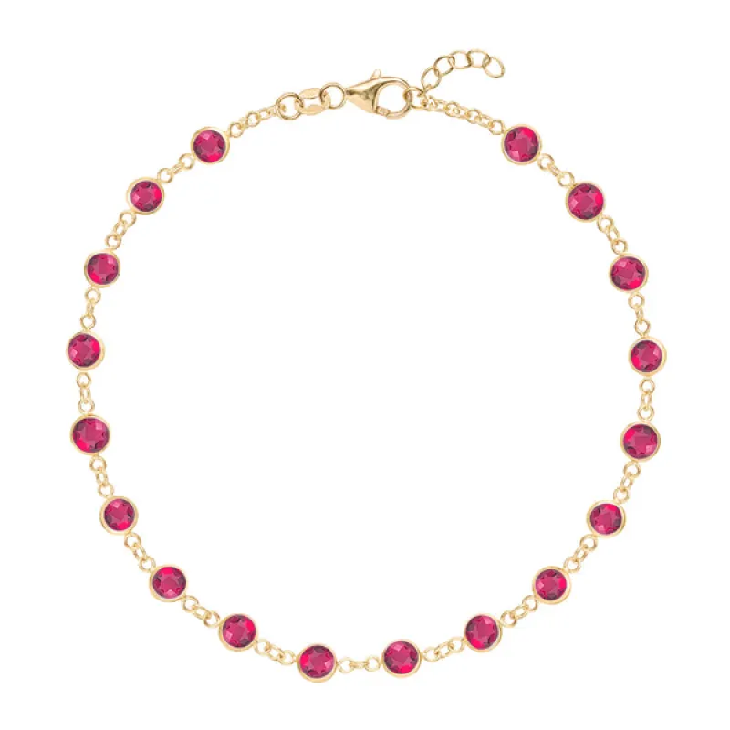 Personalized Newport Birthstone Bracelet in 14k Gold sold by Haverhill