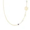 Personalized Classic Clover & 4 Birthstone Necklace in 14k Gold sold by Haverhill