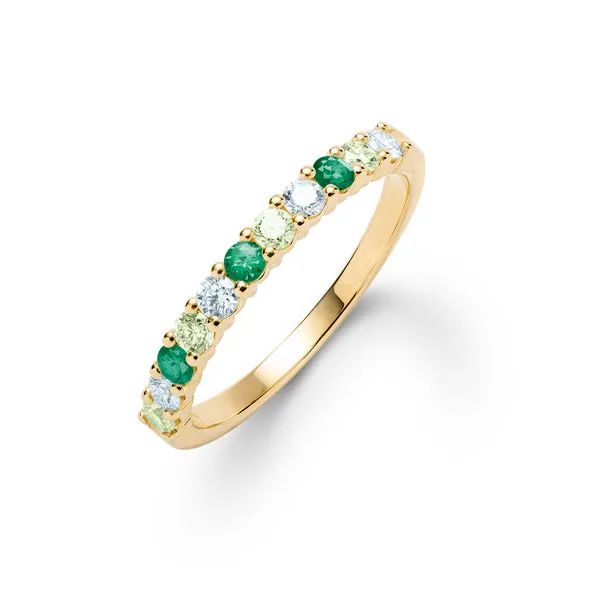 Personalized Rosecliff Birthstone Stackable Ring in 14k Gold sold by Haverhill