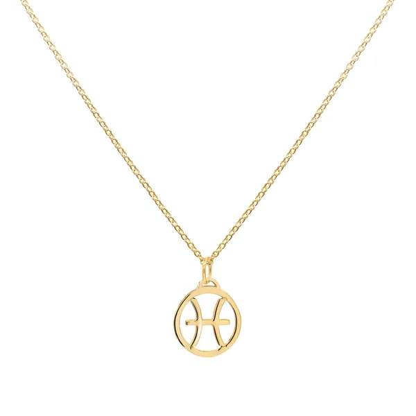 Personalized Zodiac Pendant in 14k Gold sold by Haverhill